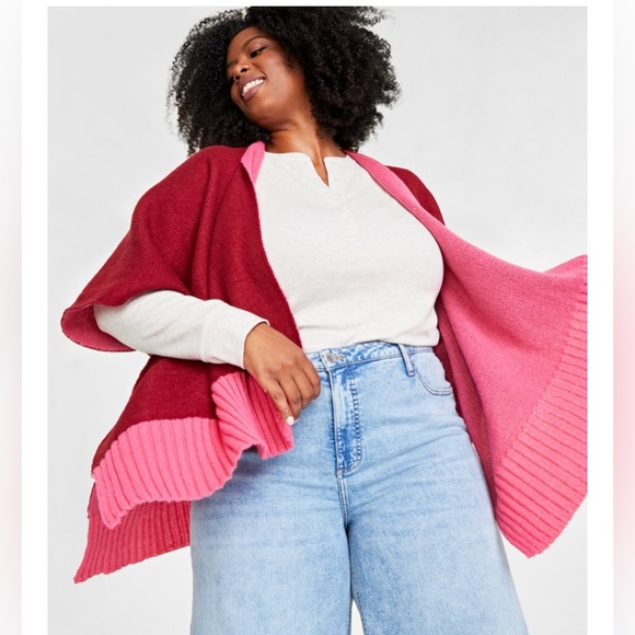 NWT 34th versatile reversible layering topper wrap, - Picture 3 of 4